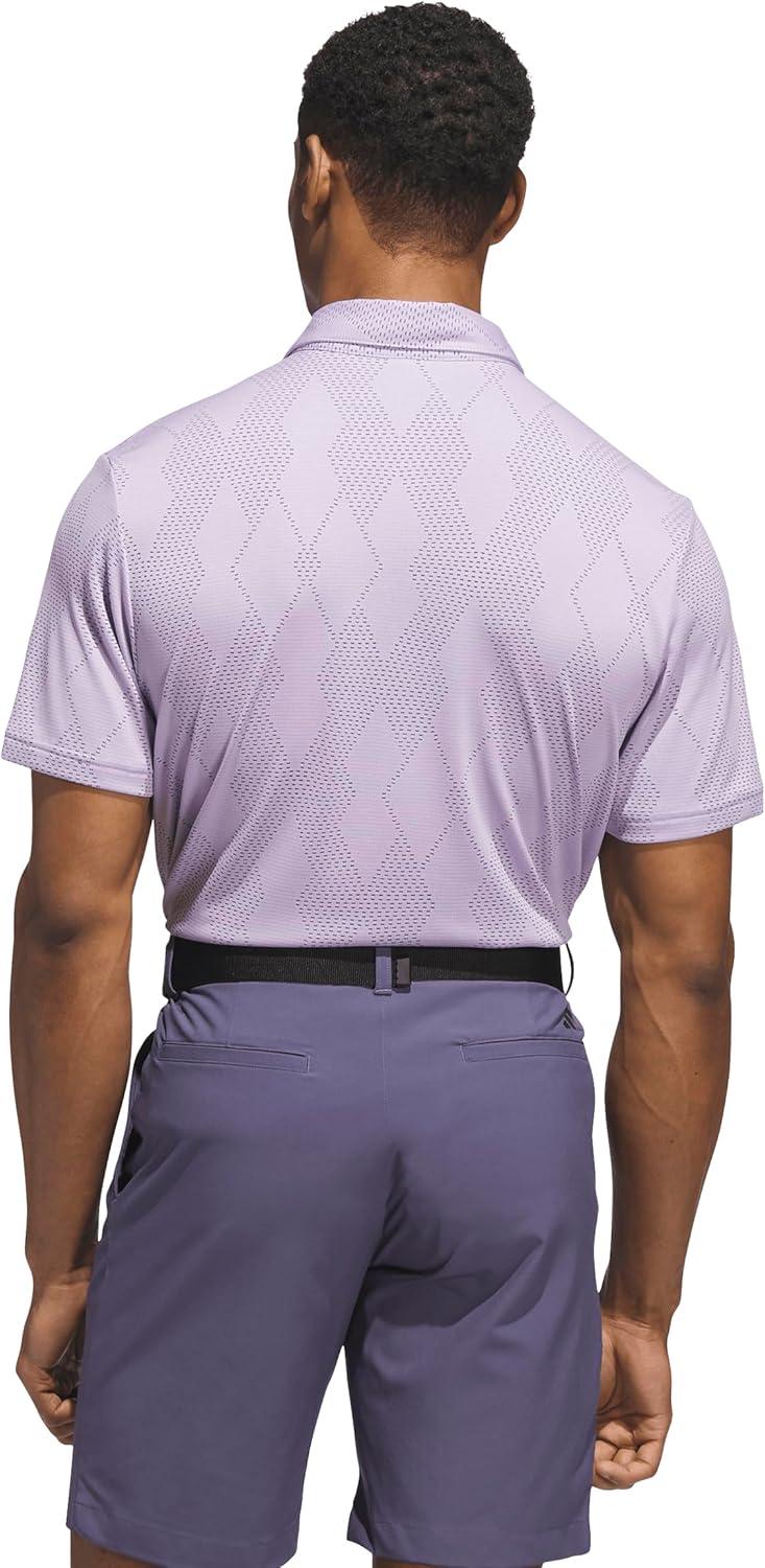 imageadidas Mens Ultimate365 Micro Texture Polo ShirtPowder Plum