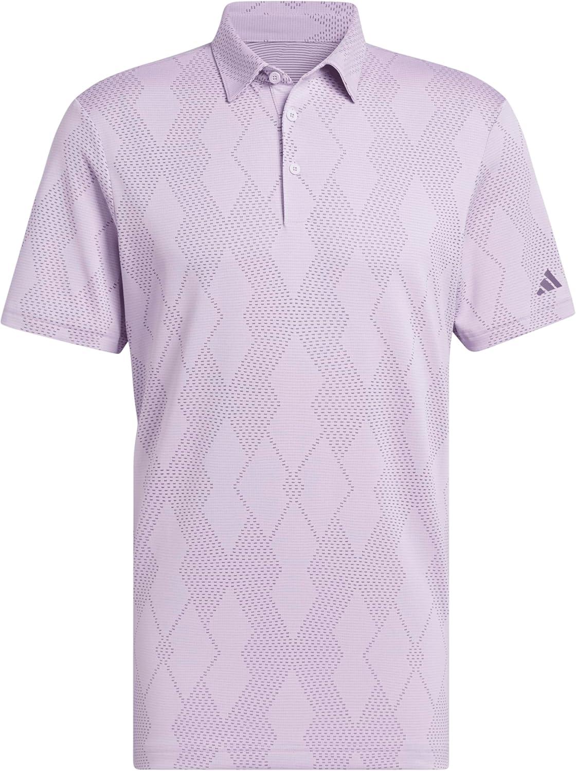 imageadidas Mens Ultimate365 Micro Texture Polo ShirtPowder Plum