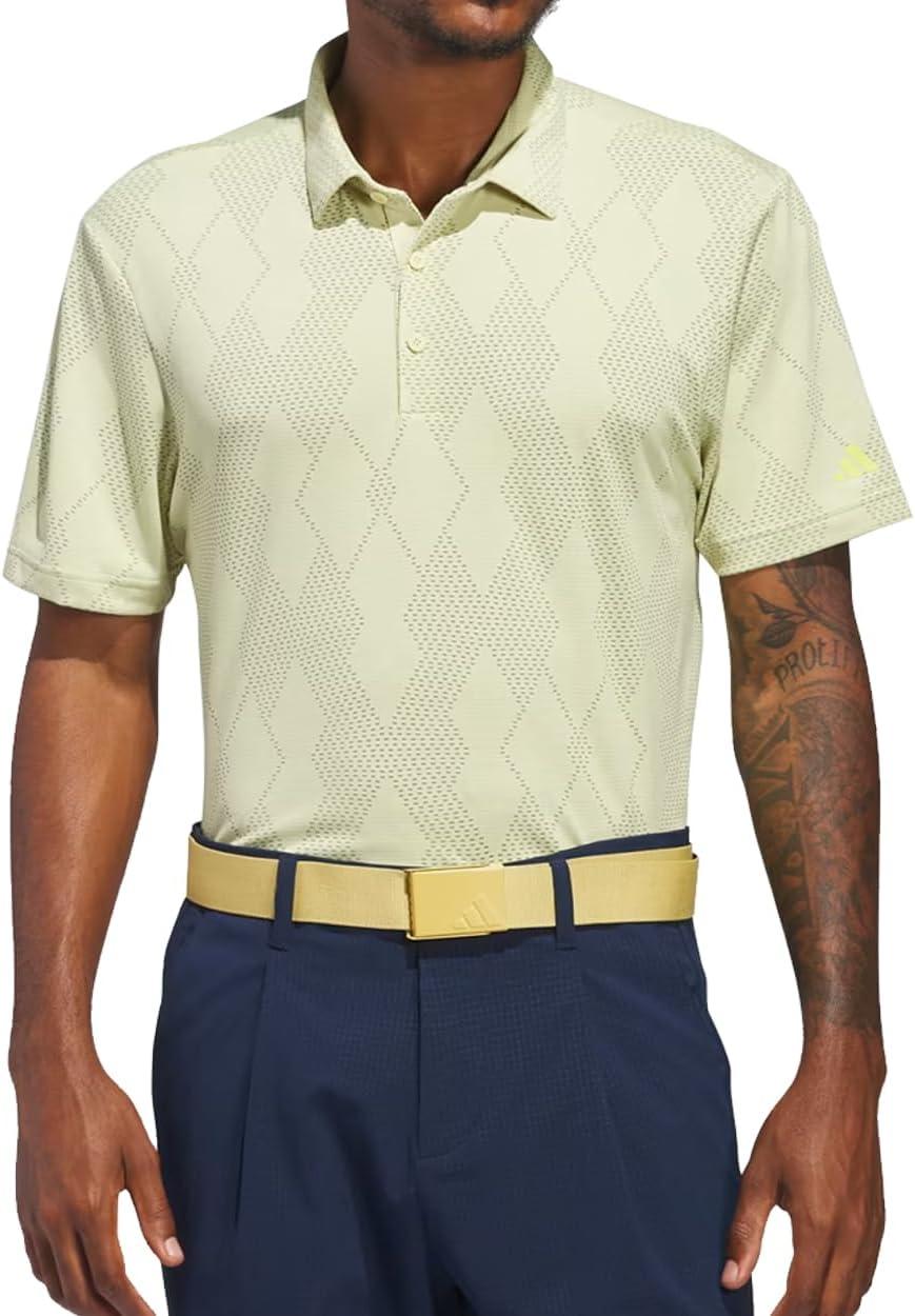 imageadidas Mens Ultimate365 Micro Texture Polo ShirtPowder Yellow S25