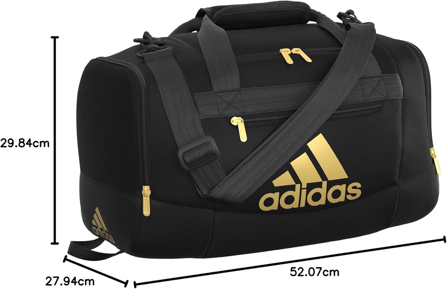 imageadidas Unisex Adult Defender 40 Gym Duffel Bag for Men and WomenBlackGold Metallic