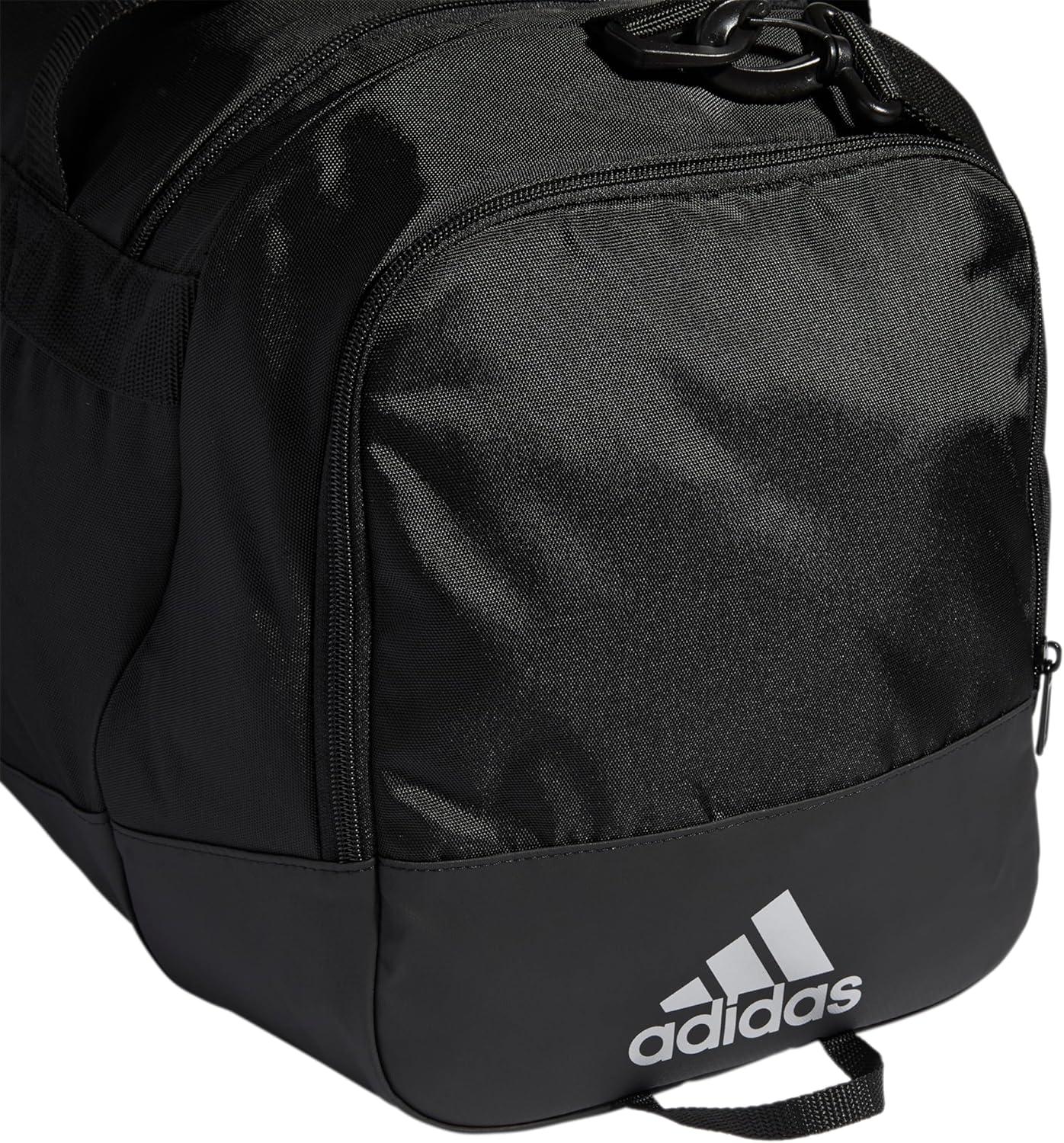 imageadidas Unisex Adult Defender 40 Gym Duffel Bag for Men and WomenBlackSilver Metallic
