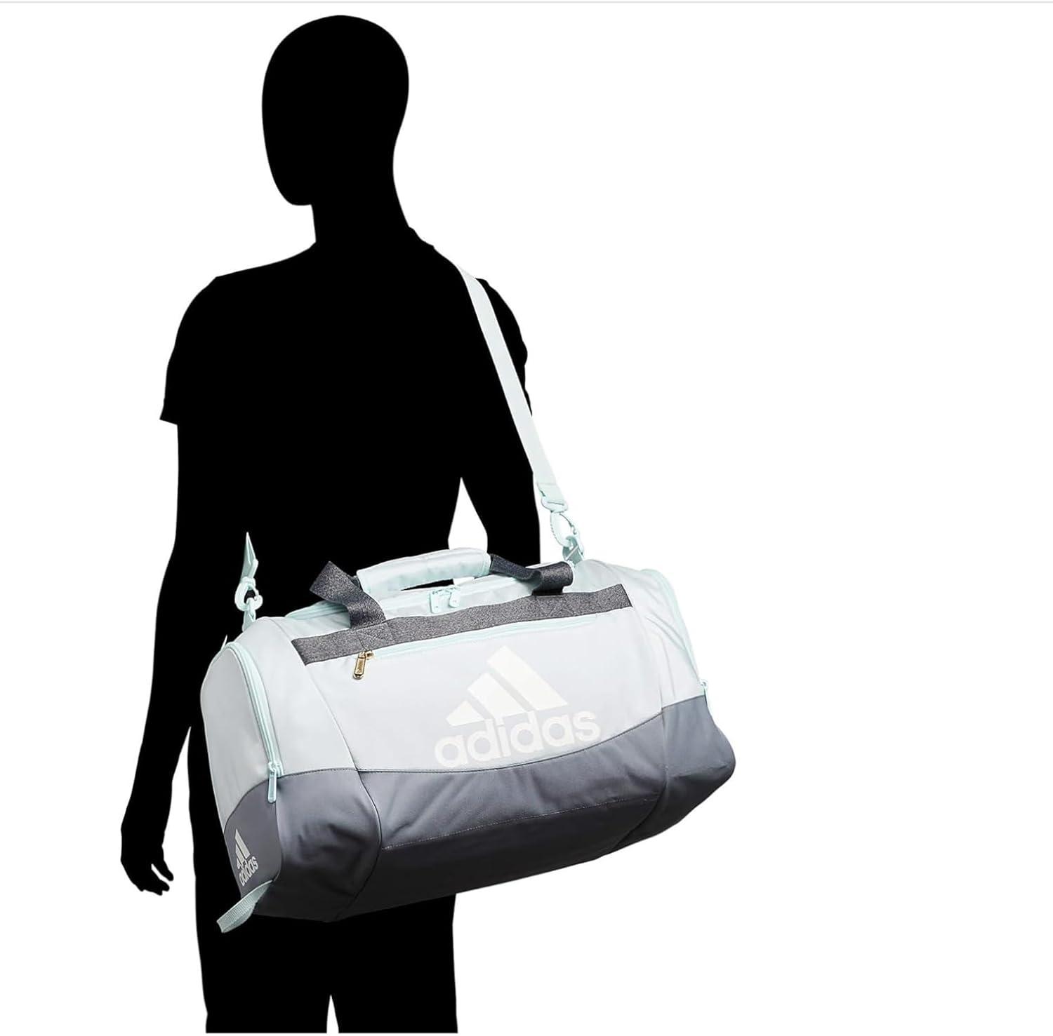 imageadidas Unisex Adult Defender 40 Gym Duffel Bag for Men and WomenCamouflage Wonder BeigeOnix Grey