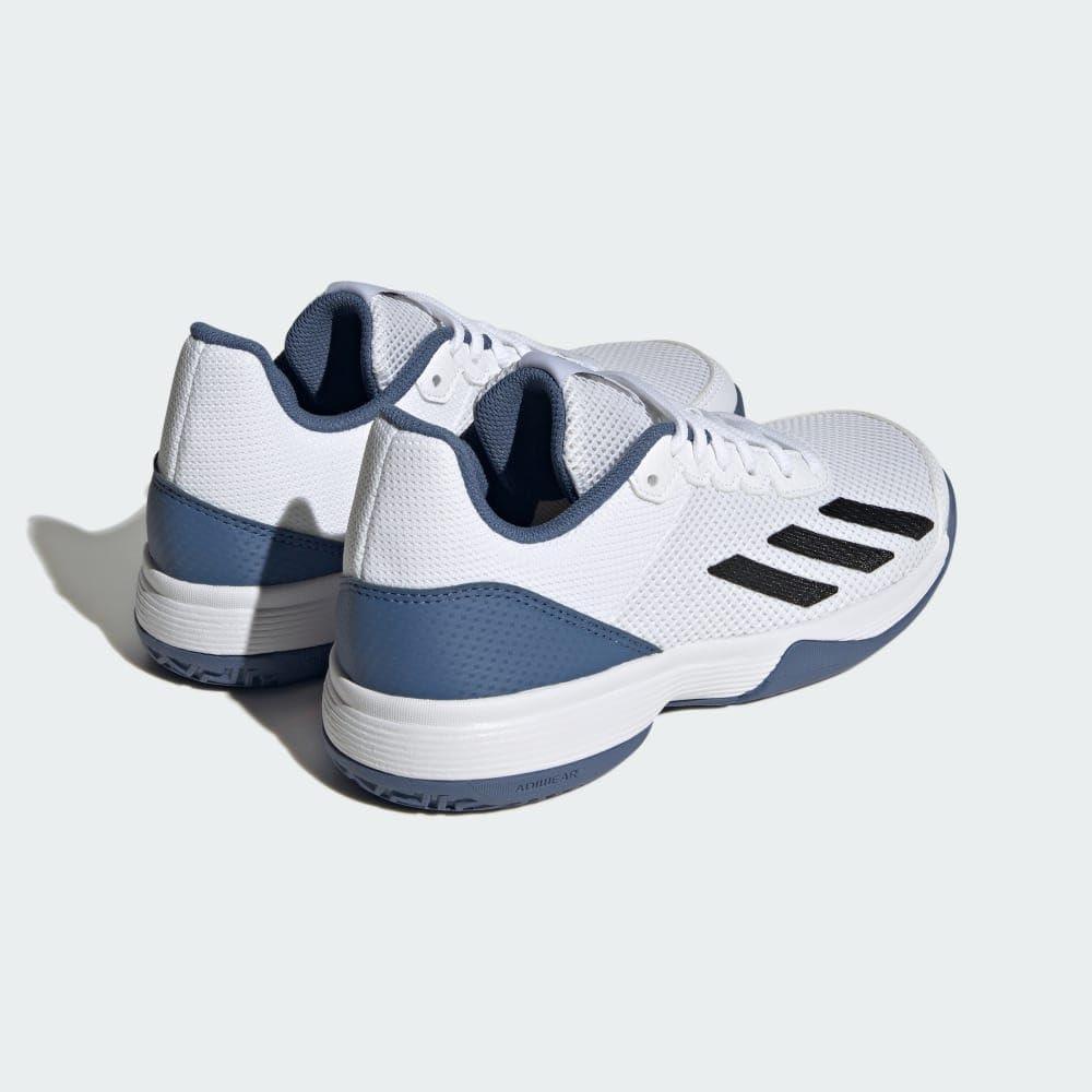 imageadidas UnisexChild Courtflash SneakersSneakerWhiteBlackCrew Blue
