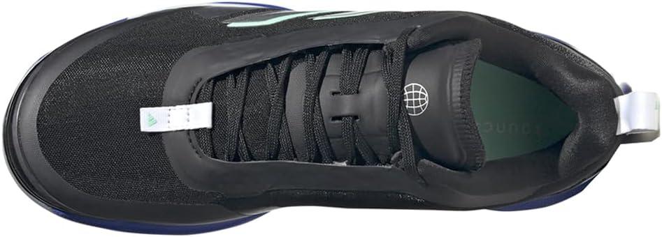 imageadidas Womens Avacourt Tennis ShoeBlackSilver MetallicLucid Blue