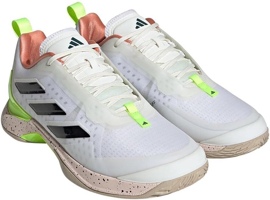 imageadidas Womens Avacourt Tennis ShoeWhiteCore BlackLucid Lemon