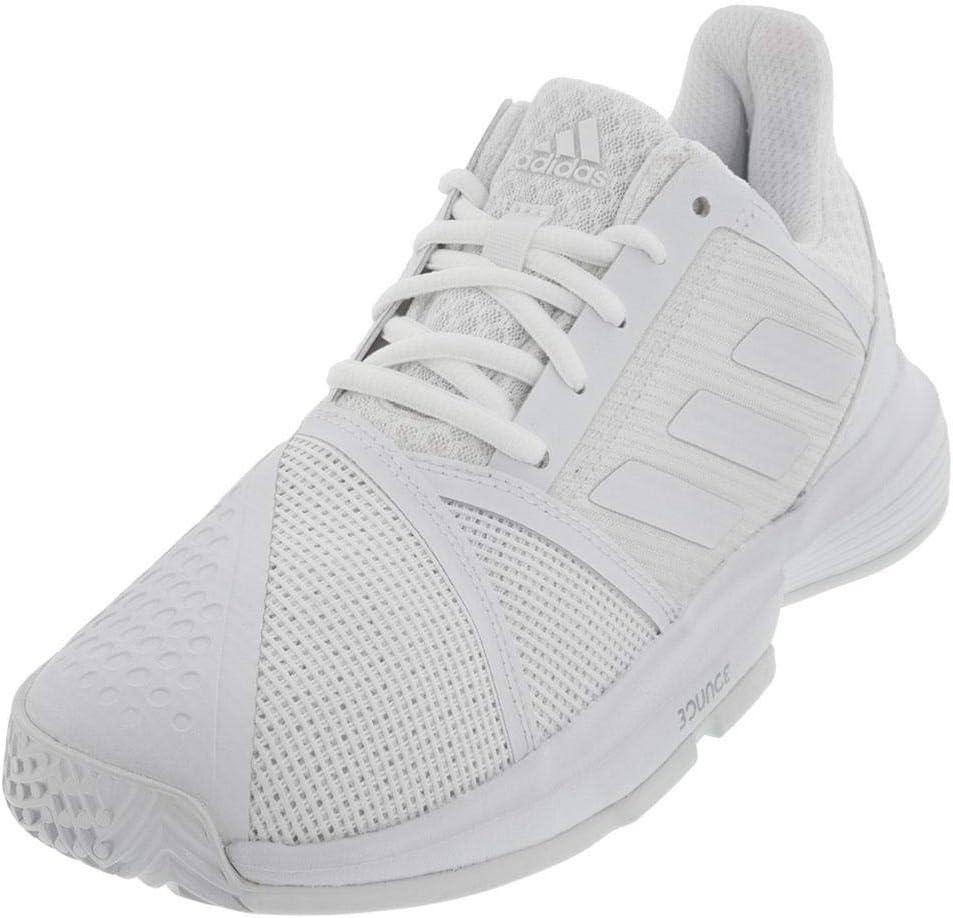 imageadidas Womens Courtjam Bounce Tennis ShoeWhiteWhiteMatte Silver