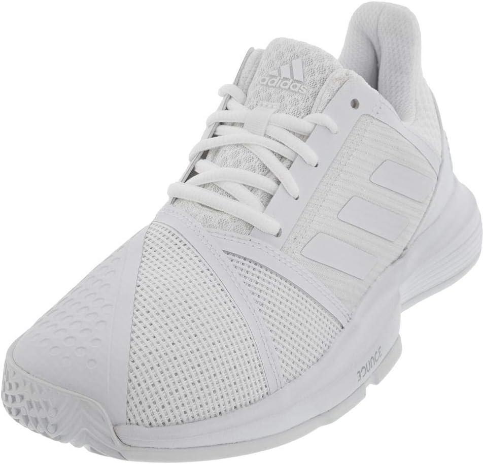 imageadidas Womens Courtjam Bounce Tennis ShoeWhiteWhiteMatte Silver