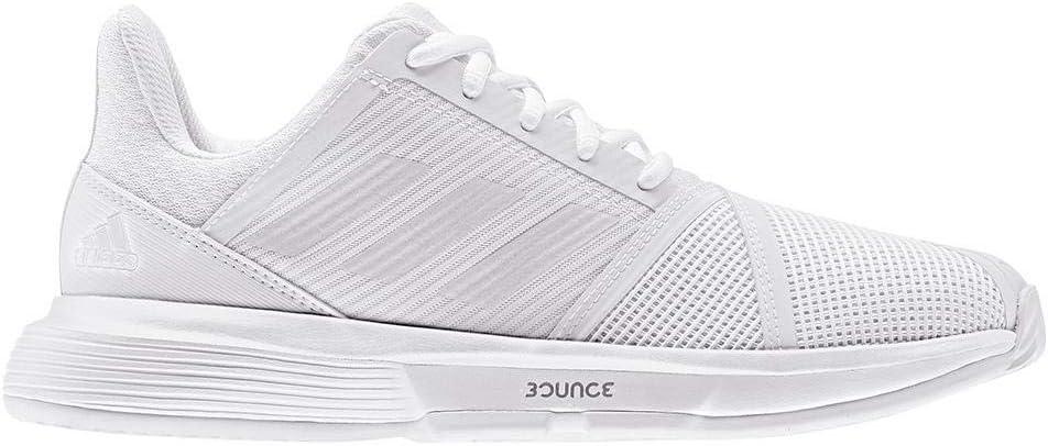 imageadidas Womens Courtjam Bounce Tennis ShoeWhiteWhiteMatte Silver