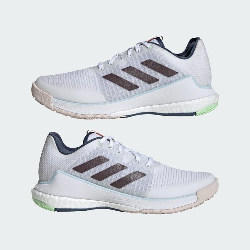 imageadidas Womens Crazyflight Mid ShoesWhiteAurora MetallicBright Red