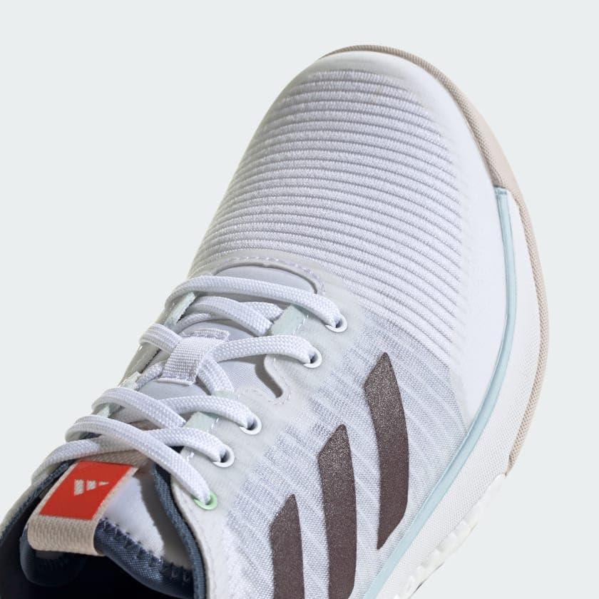 imageadidas Womens Crazyflight Mid ShoesWhiteAurora MetallicBright Red