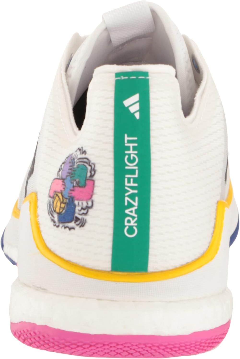 imageadidas Womens Crazyflight Mid ShoesWhiteCore BlackCore Black