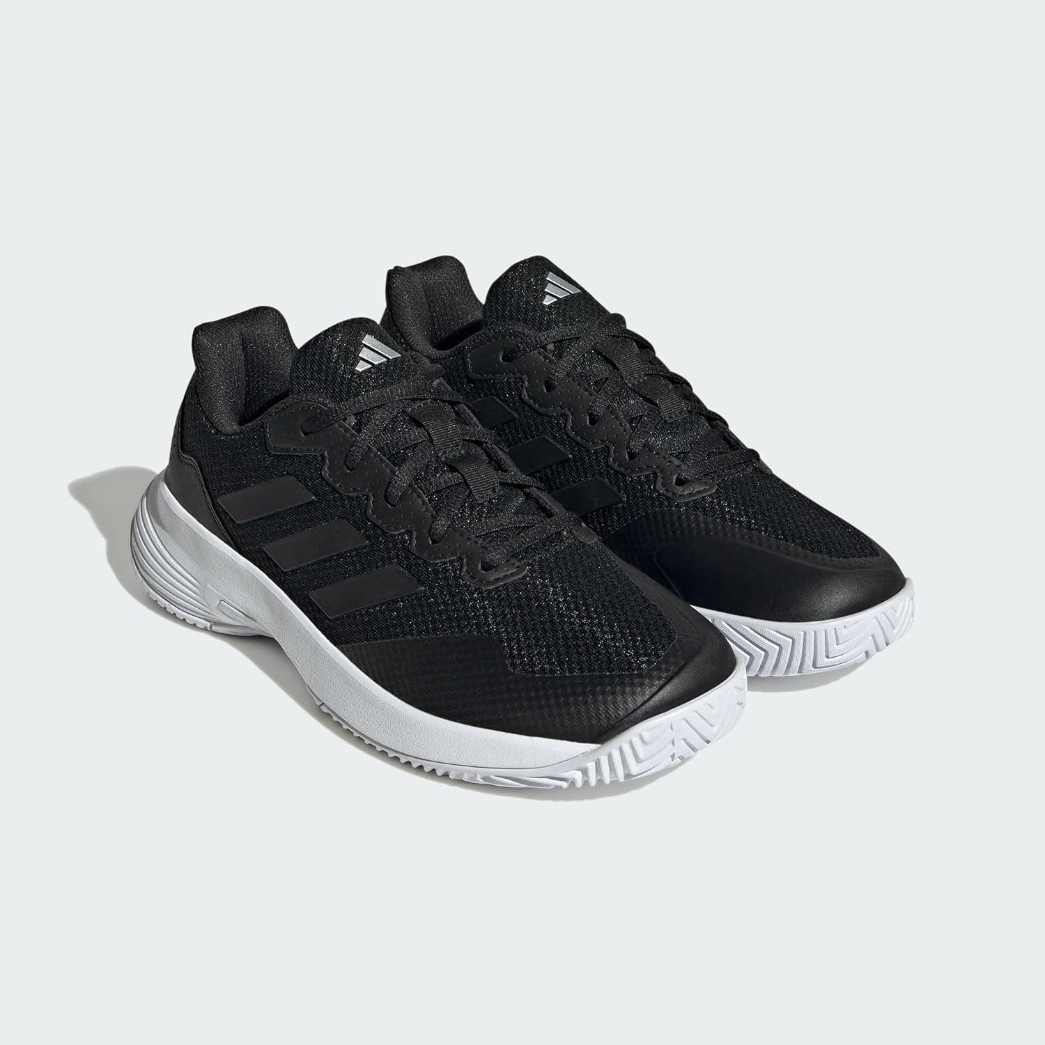 imageadidas Womens Gamecourt 2 WSneakerBlackBlackSilver Metallic