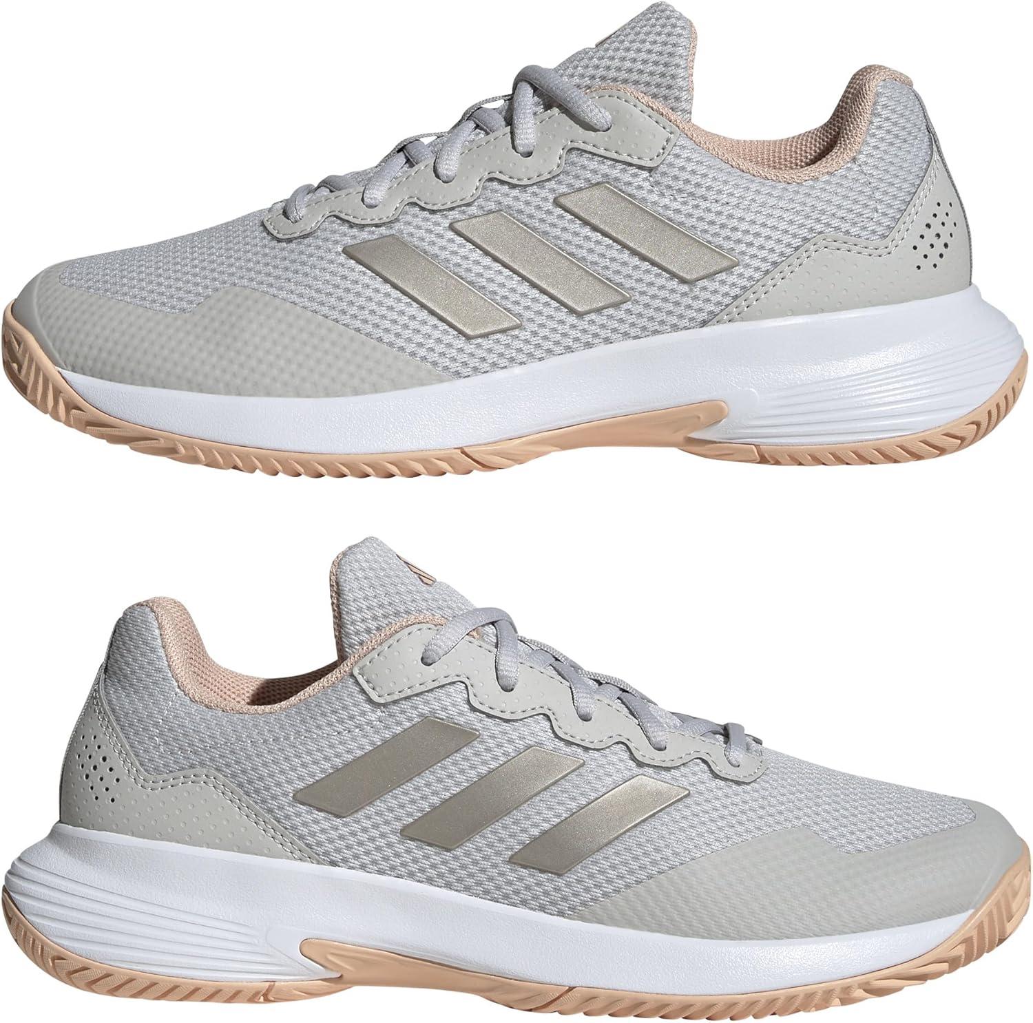 imageadidas Womens Gamecourt 2 WSneakerGrey One Cyber Met Powder Coral