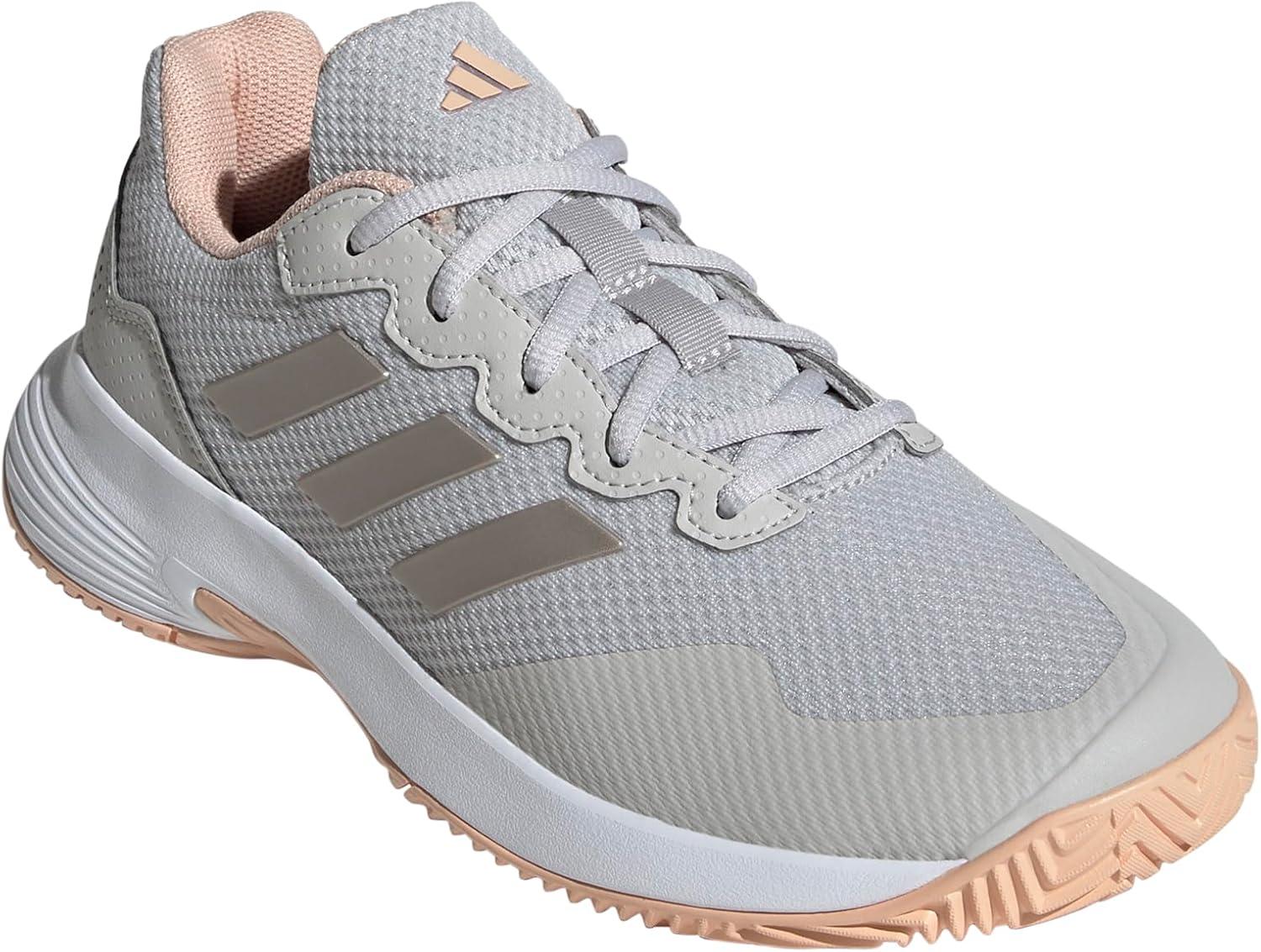 imageadidas Womens Gamecourt 2 WSneakerGreyCyber MetallicPowder Coral