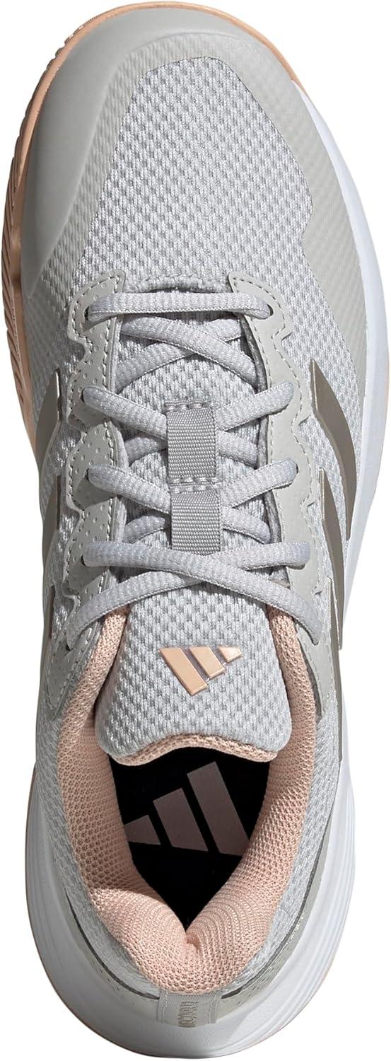 imageadidas Womens Gamecourt 2 WSneakerGreyCyber MetallicPowder Coral