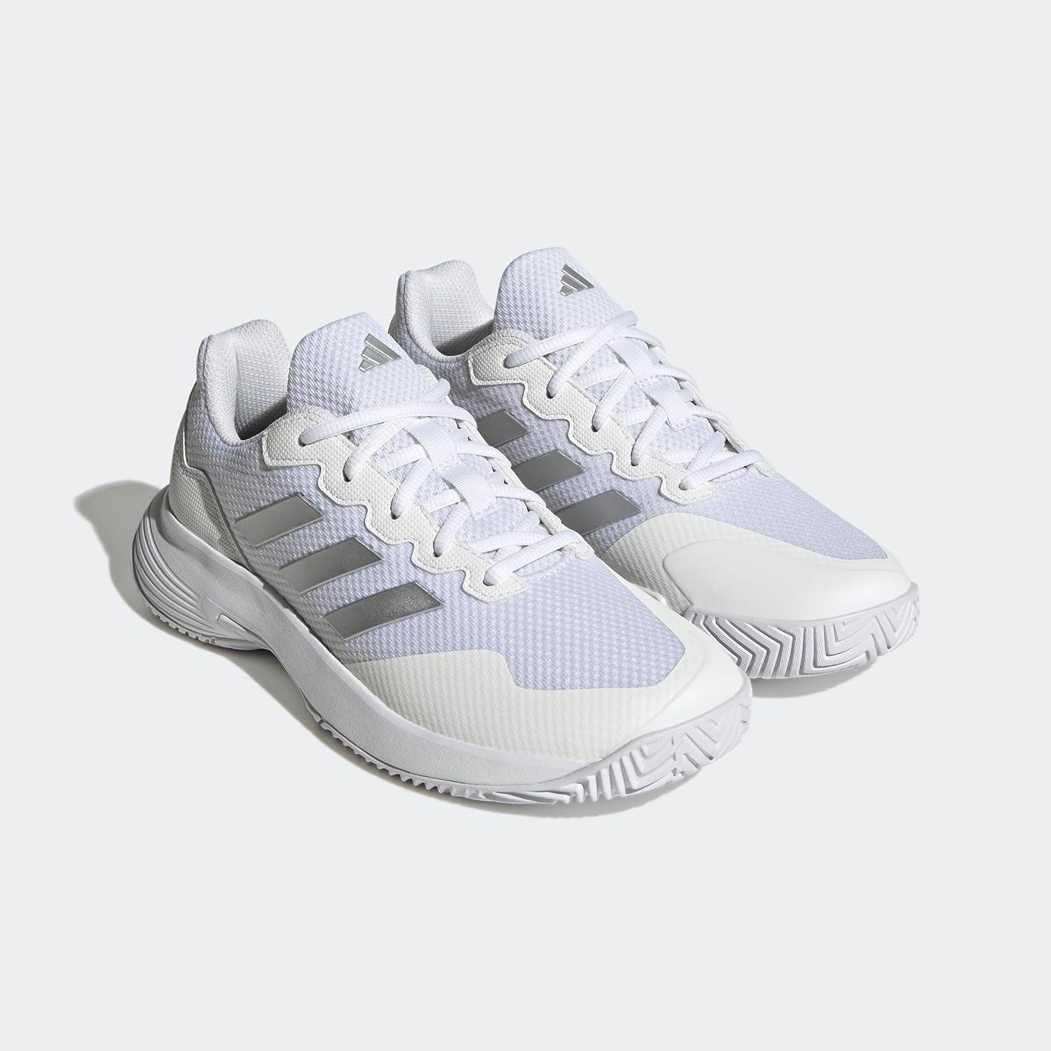imageadidas Womens Gamecourt 2 WSneakerWhiteSilver MetallicWhite