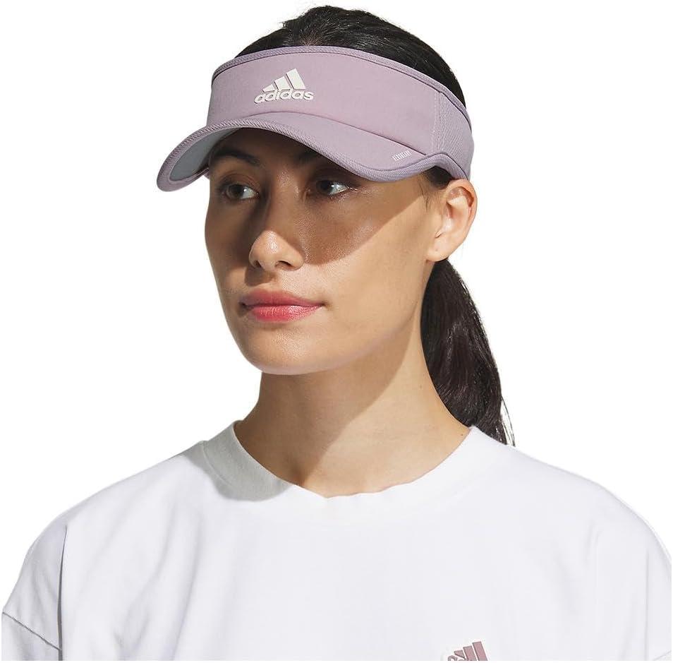 imageadidas Womens Superlite Sport Performance Visor for sun protection and outdoor activityPreloved Fig PurpleOff White20