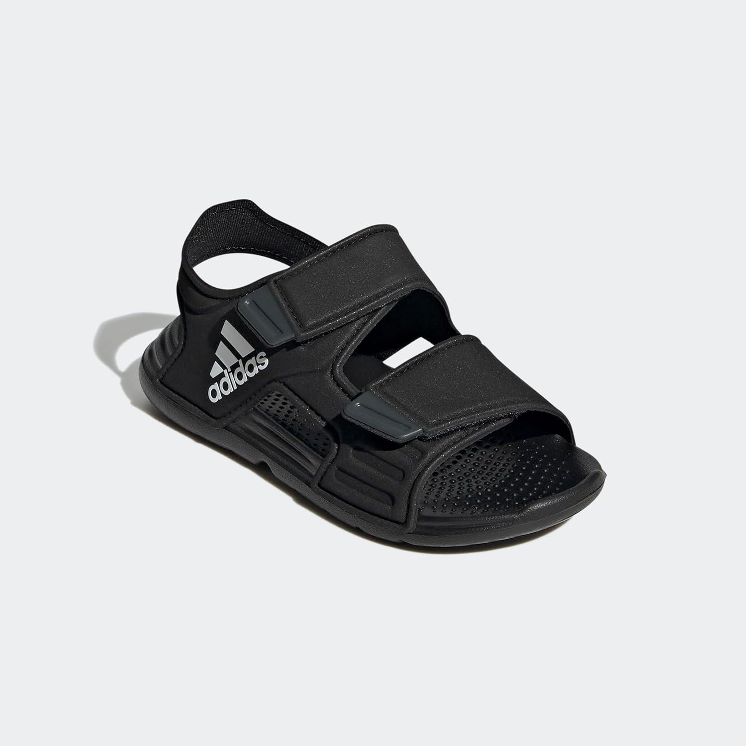 imageadidas unisexchild Water SandalBlackWhiteGrey
