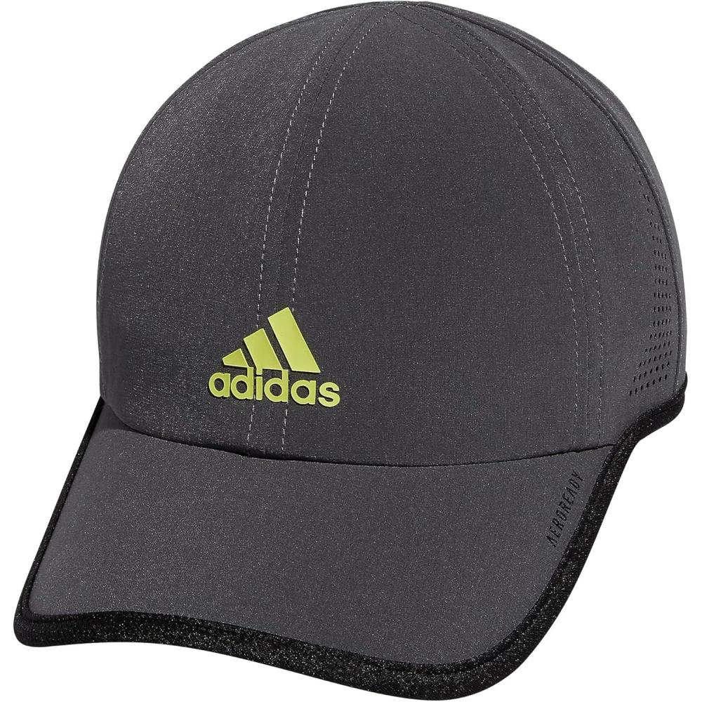 imageAdidas KidsBoysGirls Superlite Relaxed Adjustable Performance CapGrey SixBlackPulse Lime Green