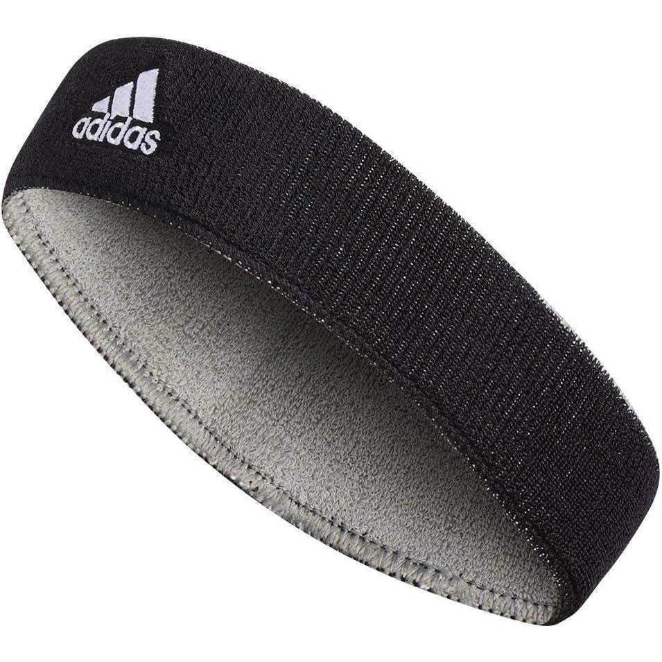 imageAdidas UnisexAdult Interval Reversible Elastic Sweat Headband for Men and Women DiscontinuedBlackWhiteAluminum 2