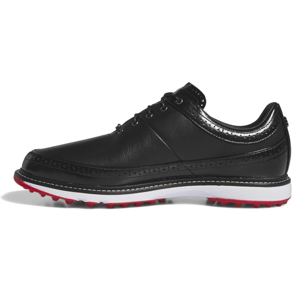 imageAdidas UnisexAdult Mc80 Spikeless Golf ShoesCore BlackIron MetallicBetter Scarlet
