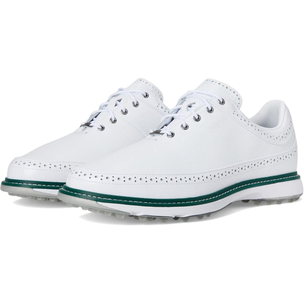 imageAdidas UnisexAdult Mc80 Spikeless Golf ShoesFootwear WhiteSilver MetalicCollegiate Green