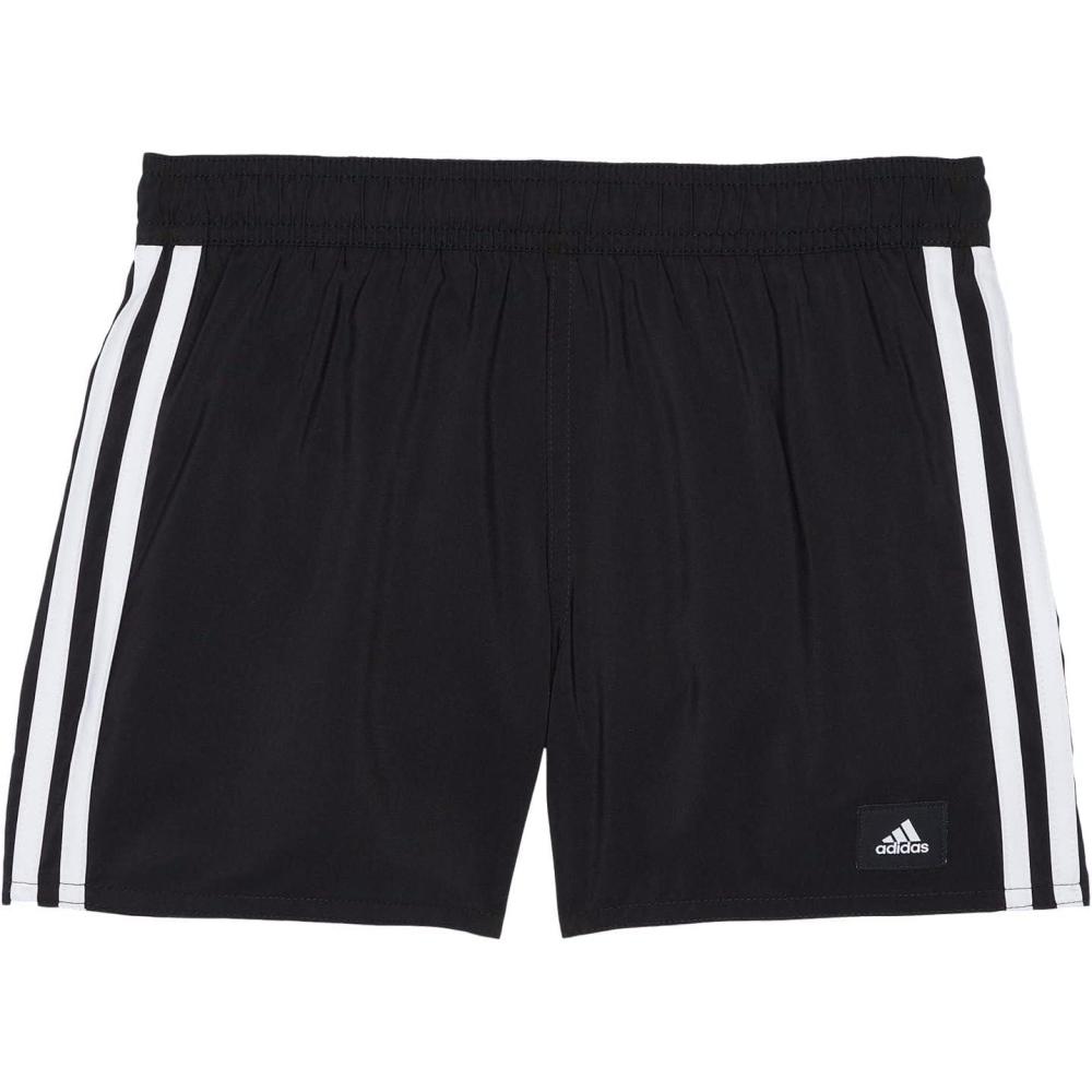 imageadidas Boys 3Stripes Swim ShortsBlackWhite