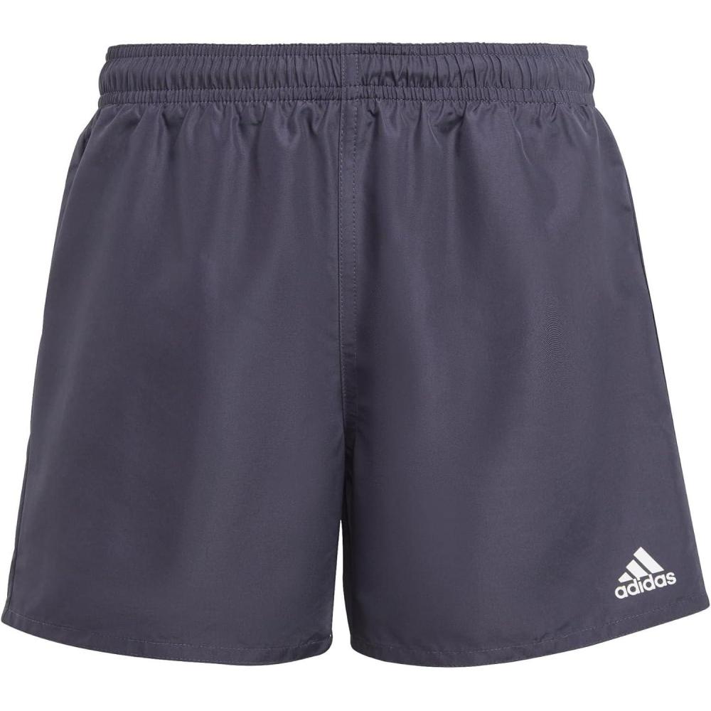 imageadidas Boys Classic Badge of Sport Swim ShortsShadow NavyWhite