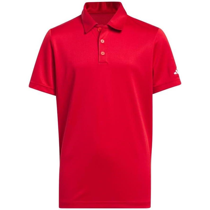imageadidas Boys Performance Golf Polo ShirtCollegiate Red