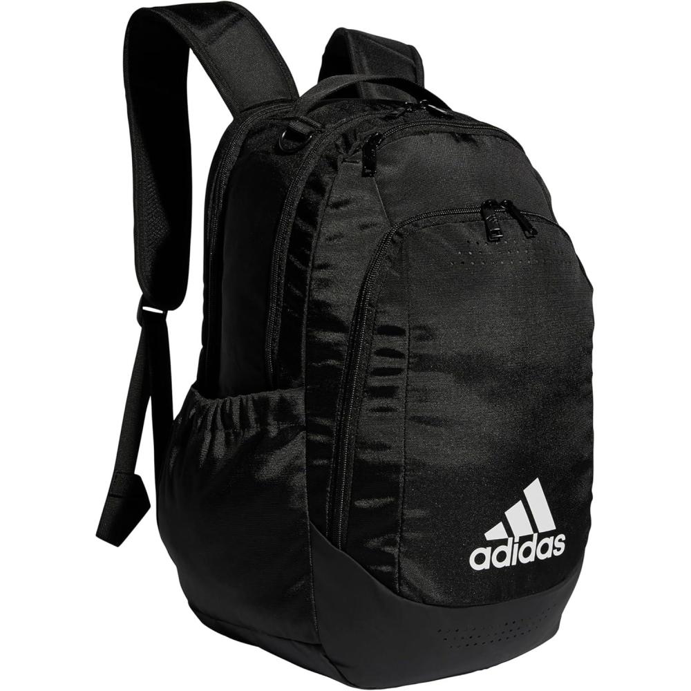 imageadidas Defender Sports Backpack with Shoe Compartment Soccer Bag BlackBlack One SizeBlackWhite