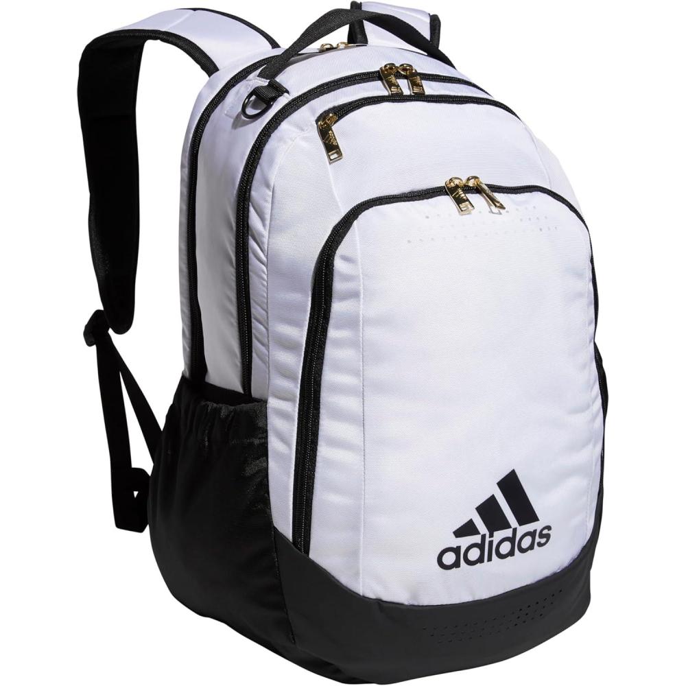 imageadidas Defender Sports Backpack with Shoe Compartment Soccer Bag BlackBlack One SizeWhiteBlackGold Metallic