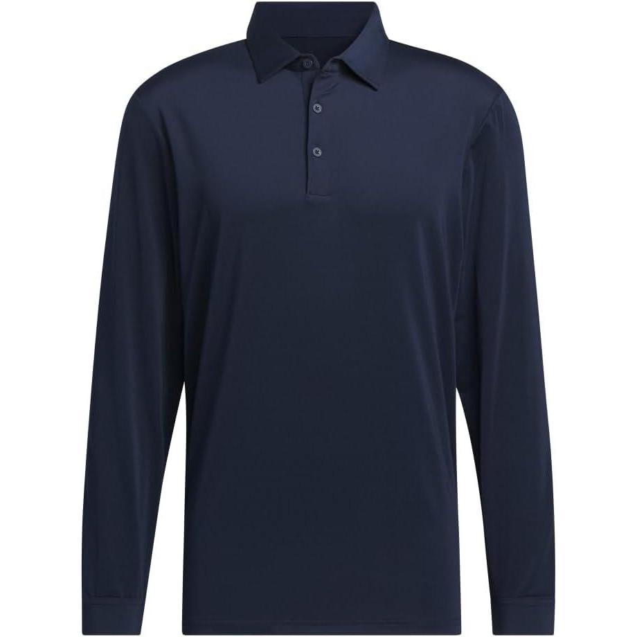 imageadidas Mens Core Long Sleeve Golf Polo ShirtCollegiate Navy