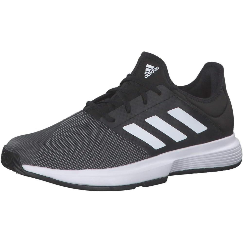 imageadidas Mens Gamecourt 2 Tennis ShoesCore Black Ftwr White Grey Six