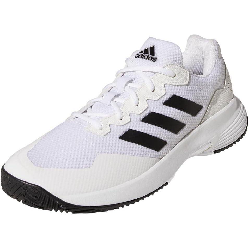 imageadidas Mens Gamecourt 2 Tennis ShoesWhiteBlackWhite