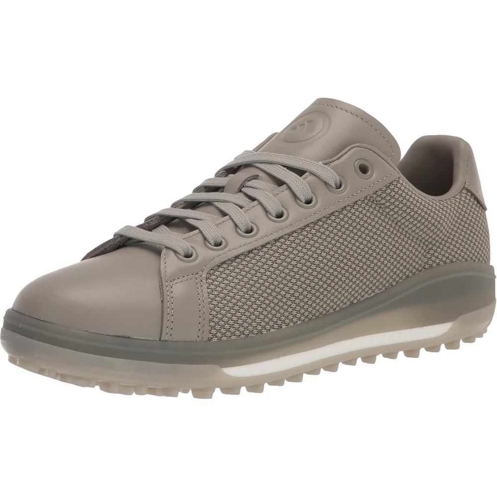imageadidas Mens GoTo Spikeless 1 Golf ShoeSilver PebbleOlive Strata