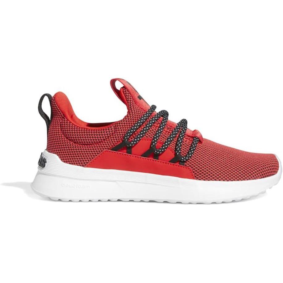 imageadidas Mens Lite Racer Adapt 50 Running ShoeTeam Victory RedBlackWhite