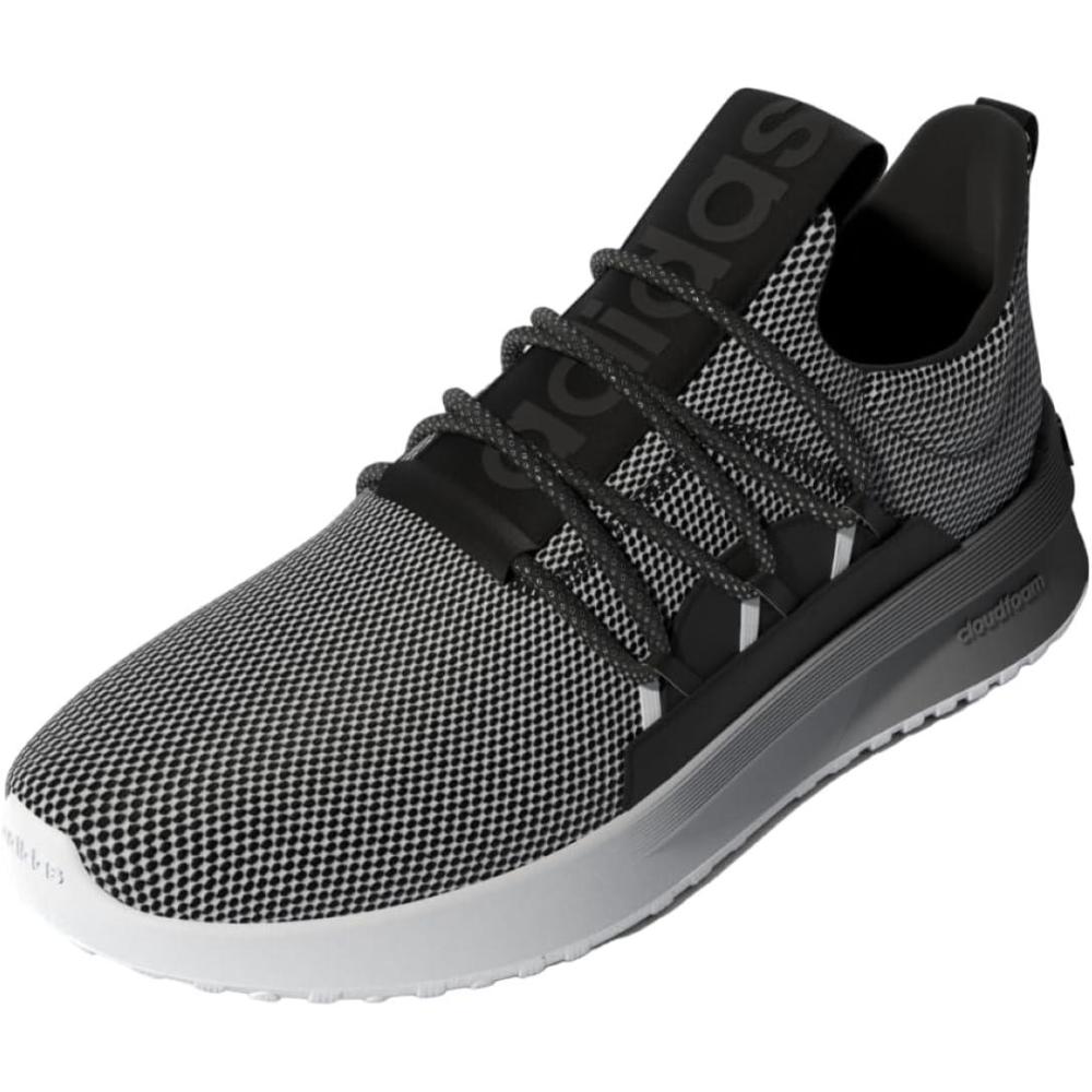 imageadidas Mens Lite Racer Adapt 50 Running ShoeWhiteBlackWhite