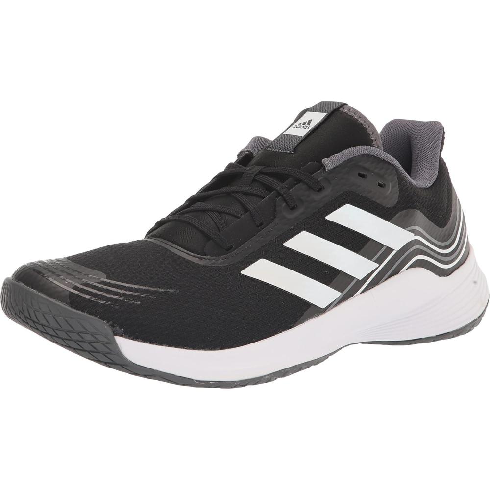 imageadidas Mens Novaflight Volleyball SneakersBlackWhiteGrey