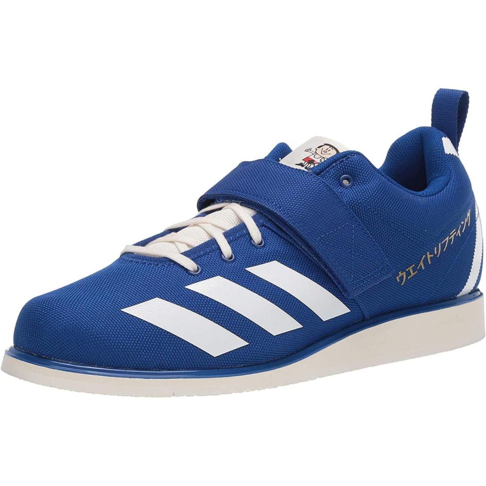 imageadidas Mens Powerlift 4 Weightlifting Track and Field ShoeCollegiate RoyalOff WhiteGold Met