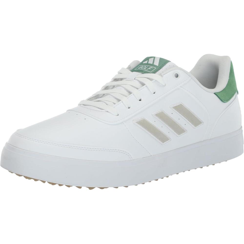 imageadidas Mens Retrocross 24 Spikeless Golf ShoesFootwear WhitePreloved Green