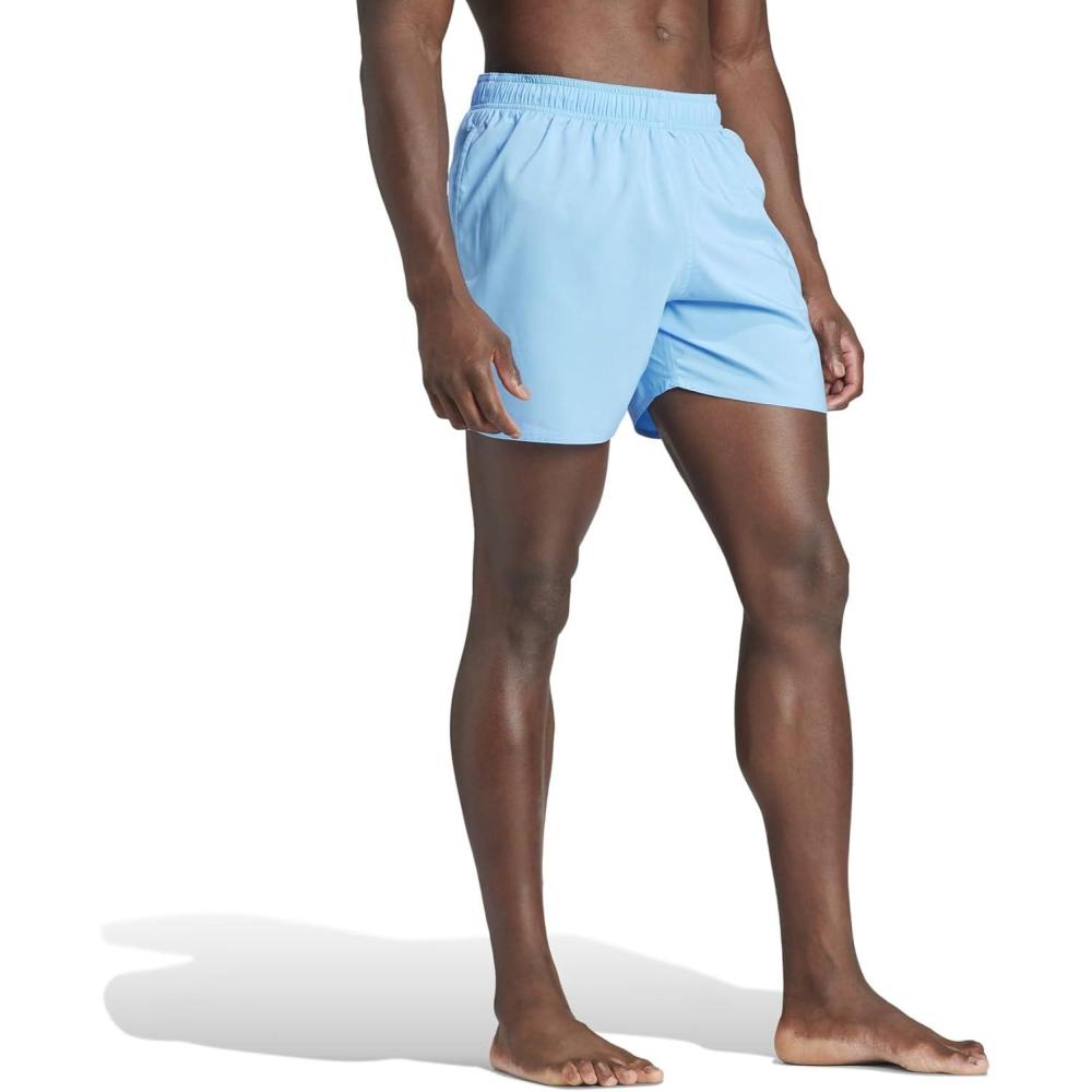 imageadidas Mens Solid Classics Short Length Swim ShortsBlue BurstWhite
