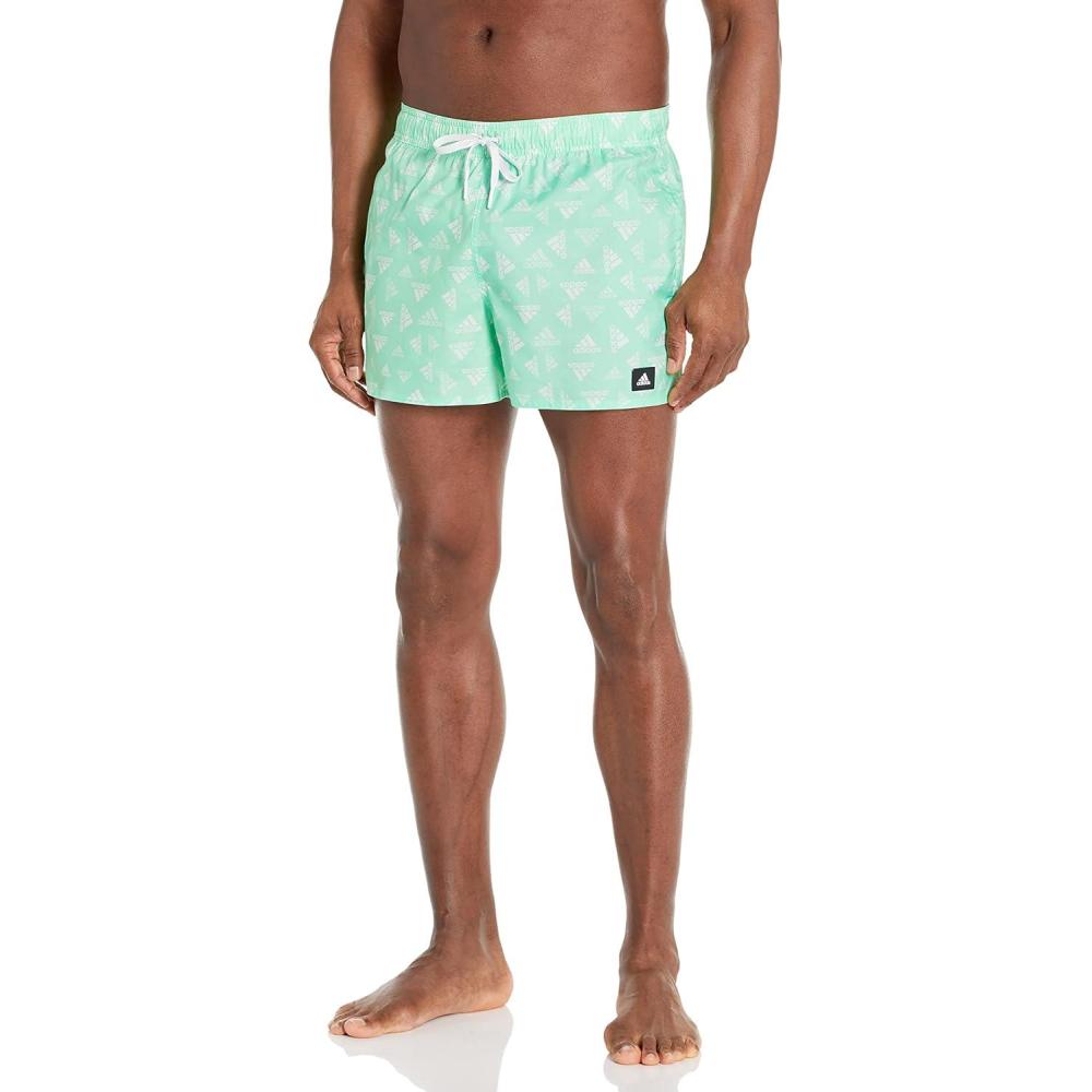 imageadidas Mens Standard Classics Printed Swim ShortsPulse MintWhite