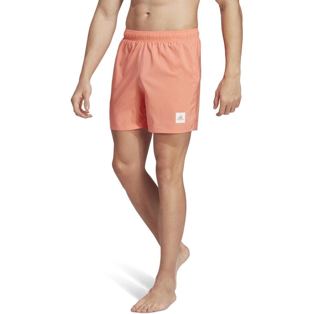 imageadidas Mens Standard Length Solid Swim ShortsCoral Fusion