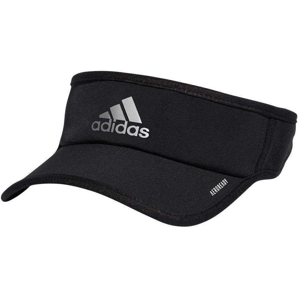 imageadidas Mens Superlite Adjustable Fit Sport Performance Visor20BlackSilver Reflective
