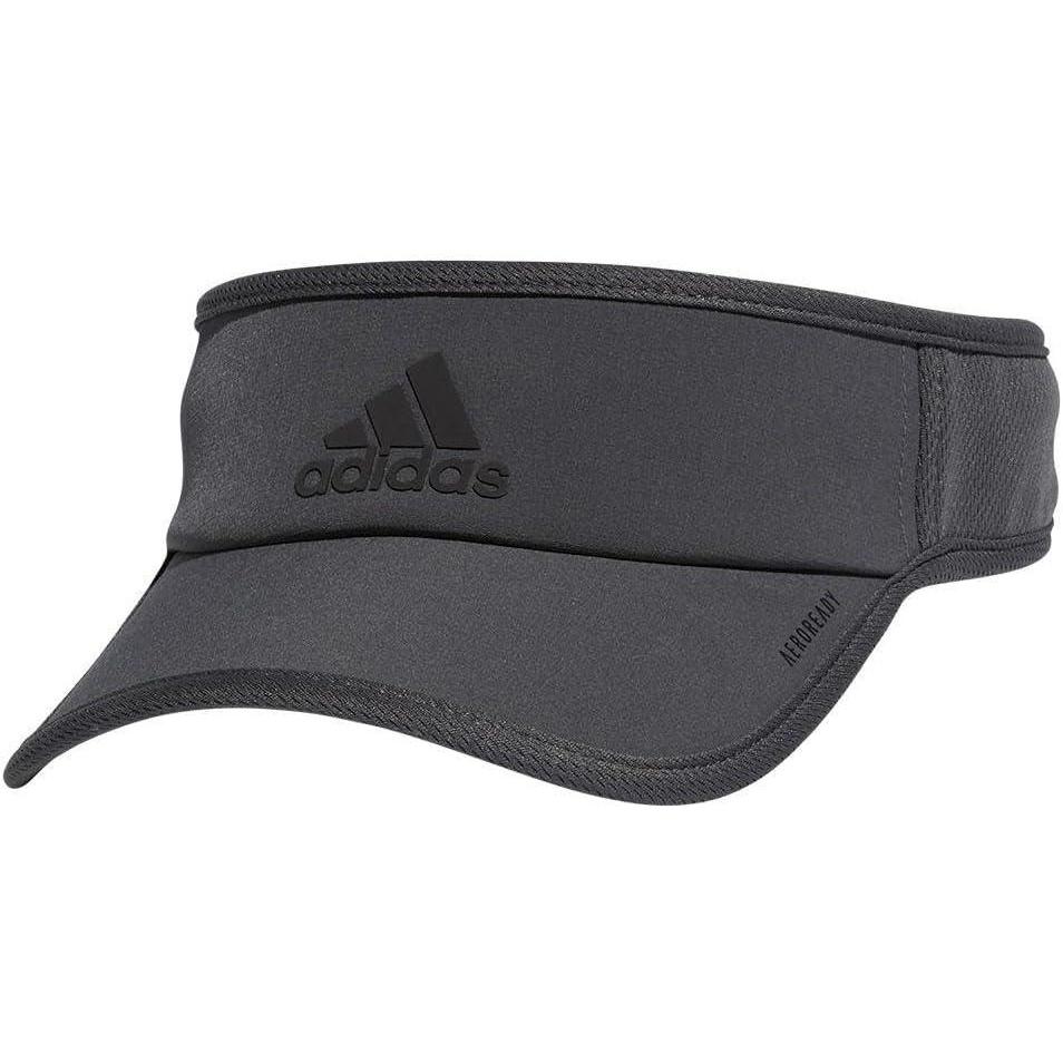imageadidas Mens Superlite Adjustable Fit Sport Performance Visor20Grey SixBlack Reflective