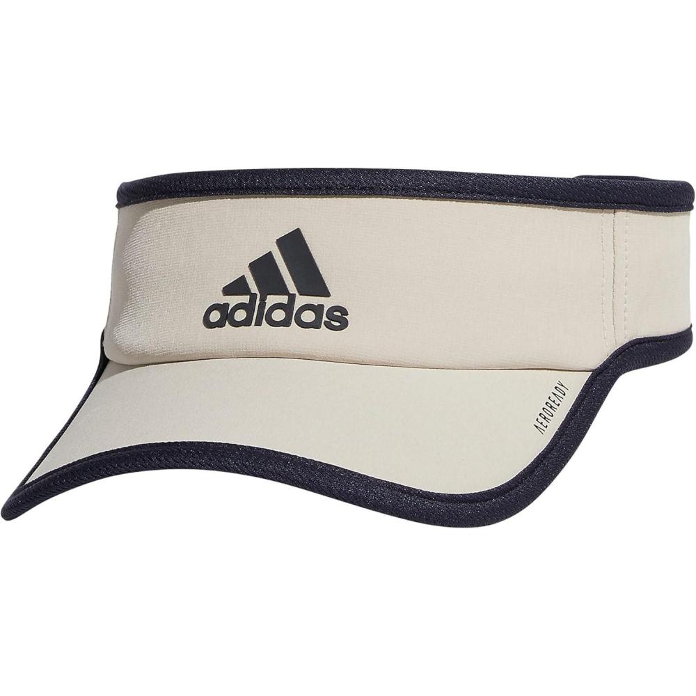 imageadidas Mens Superlite Adjustable Fit Sport Performance Visor20Wonder BeigeLegend Ink Blue