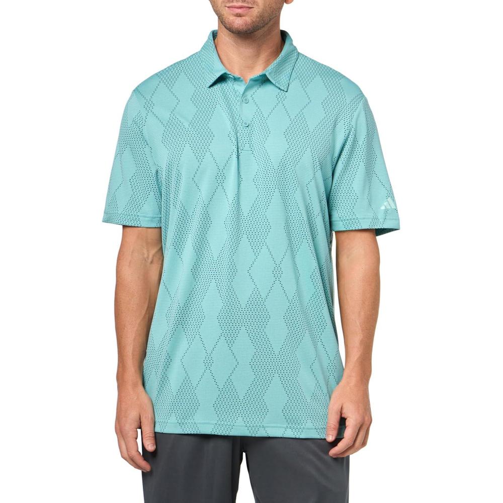 imageadidas Mens Ultimate365 Micro Texture Polo ShirtMint Tone