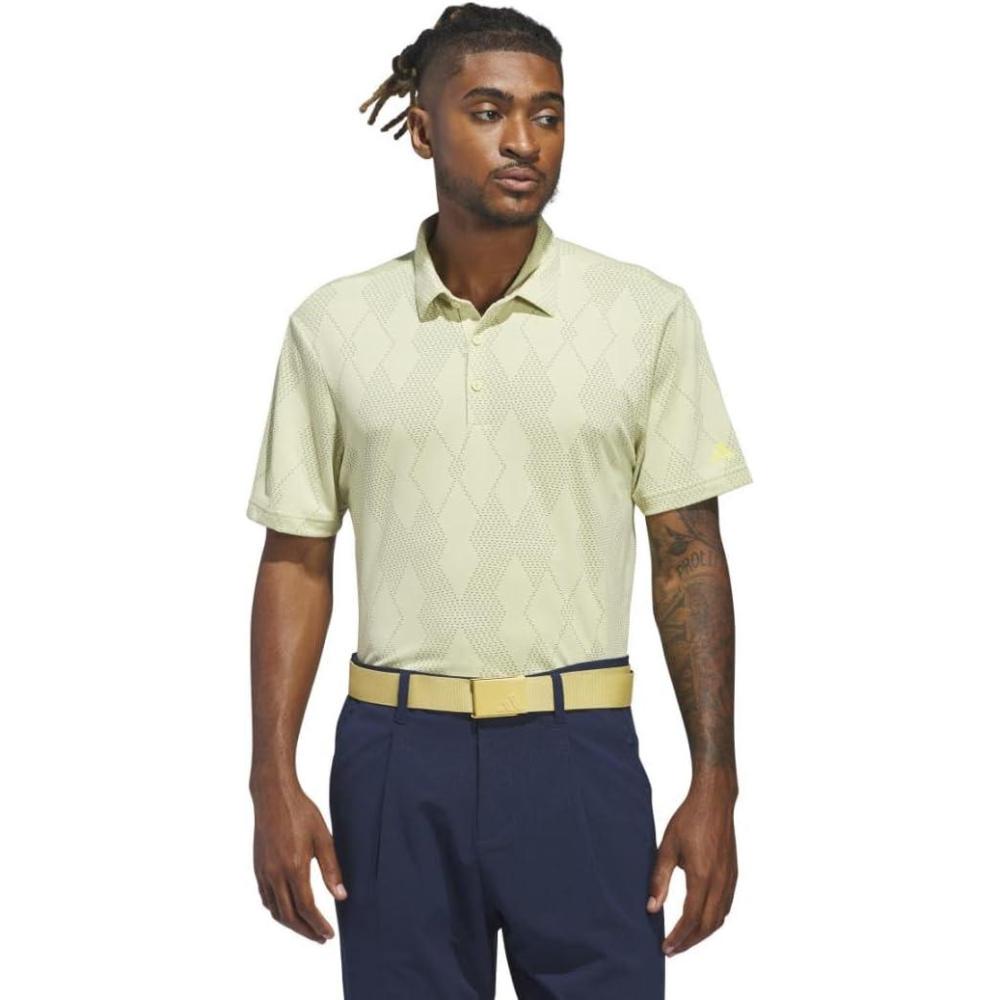 imageadidas Mens Ultimate365 Micro Texture Polo ShirtPowder Yellow S25