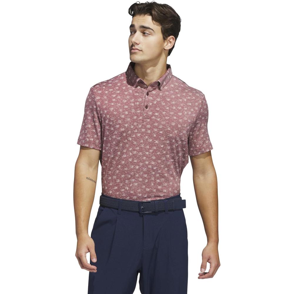 imageadidas Mens Ultimate365 Novelty Polo ShirtAurora Ruby S25