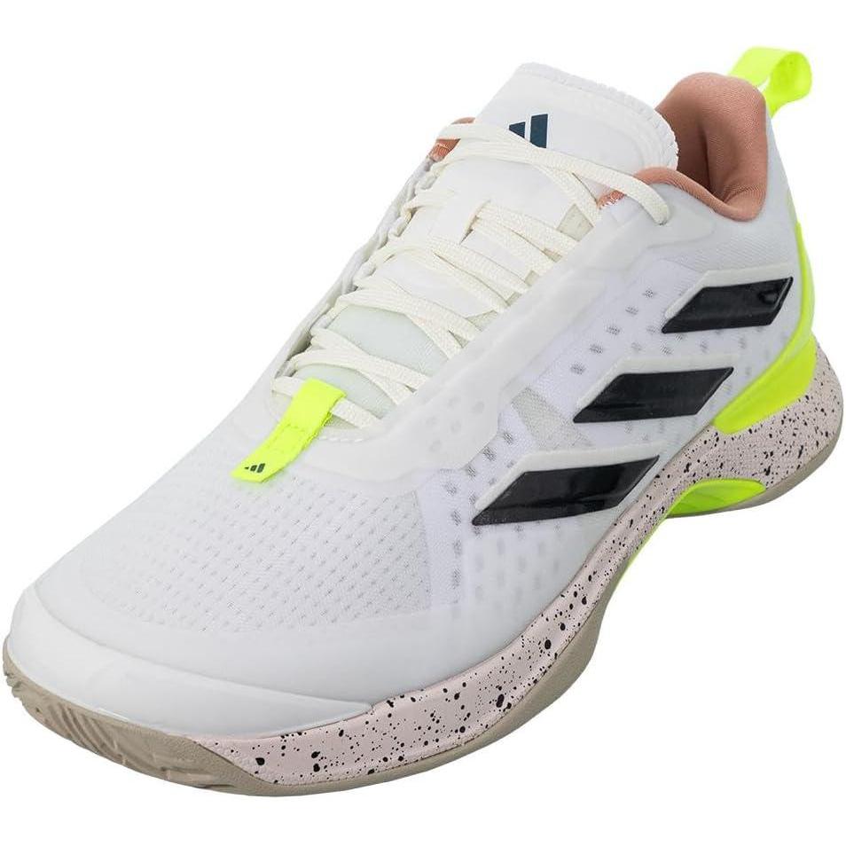 imageadidas Womens Avacourt Tennis ShoeWhiteCore BlackLucid Lemon